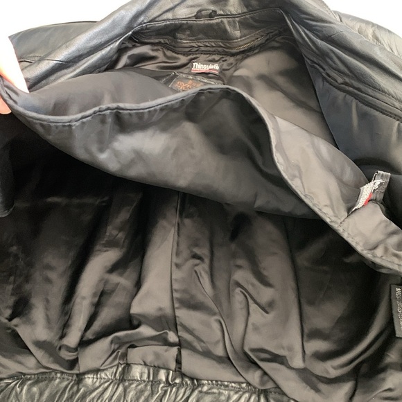 Byrnes & baker Black Leather Jacket thinsulate size S moto preppy y2k vintage‎ - Picture 14 of 15